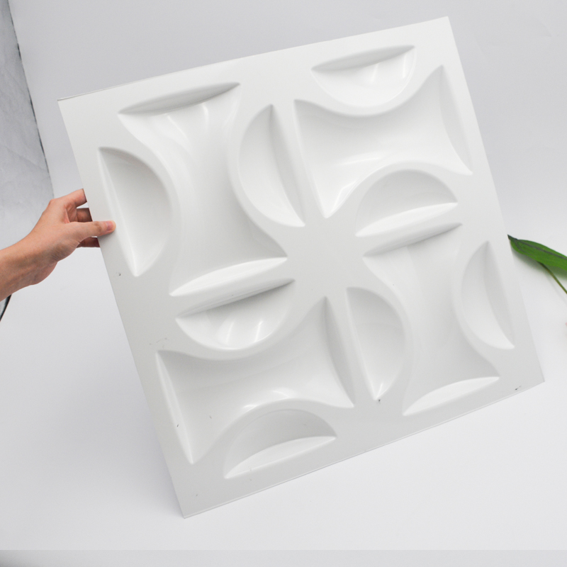 Самомоднейшая панель стены 3D PVC толщиной 1mm белая пластичная для нутряного украшения