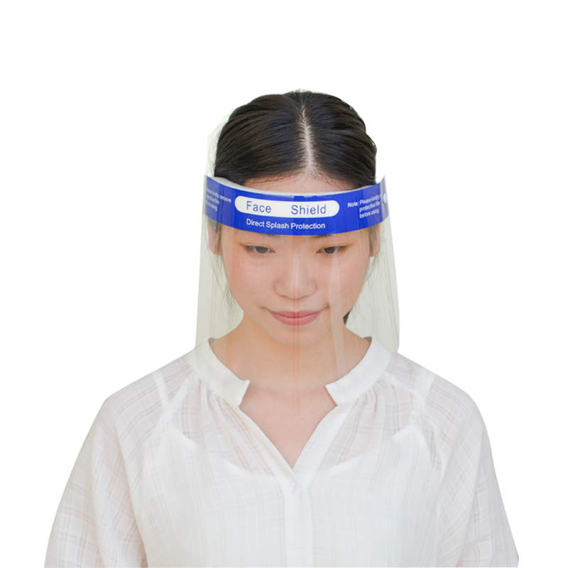 Изготовленный на заказ логотип многоразовый полный лицевой козырек прозрачная пластиковая повязка на голову с губкой